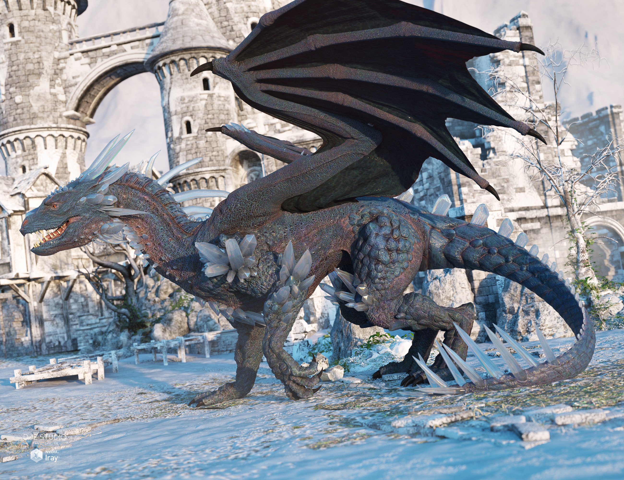 Crystal Dragon for the Daz Dragon 3 Crystal Dragon for the Daz Dragon 3 by: , 3D Models by Daz 3D