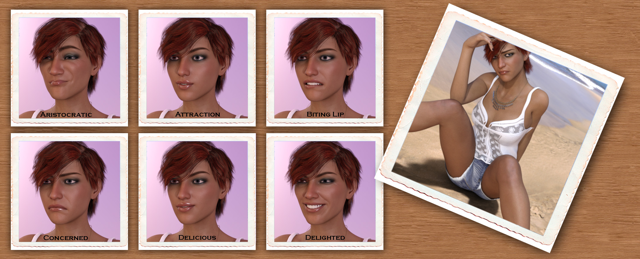 Pictures of You II - Morph-Dial and One-Click Expressions for Genesis 8 Female(s) Pictures of You II - Morph-Dial and One-Click Expressions for Genesis 8 Female(s) by: RiverSoft Art, 3D Models by Daz 3D