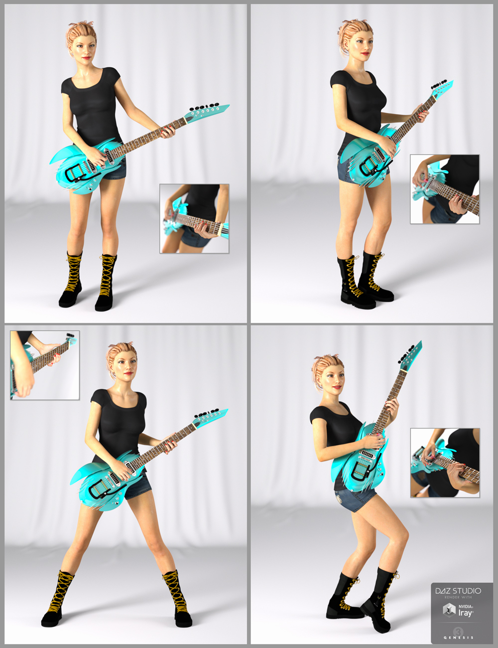 The Stellacaster Guitar and Poses for Genesis 3 The Stellacaster Guitar and Poses for Genesis 3 by: NaviTd3d, 3D Models by Daz 3D