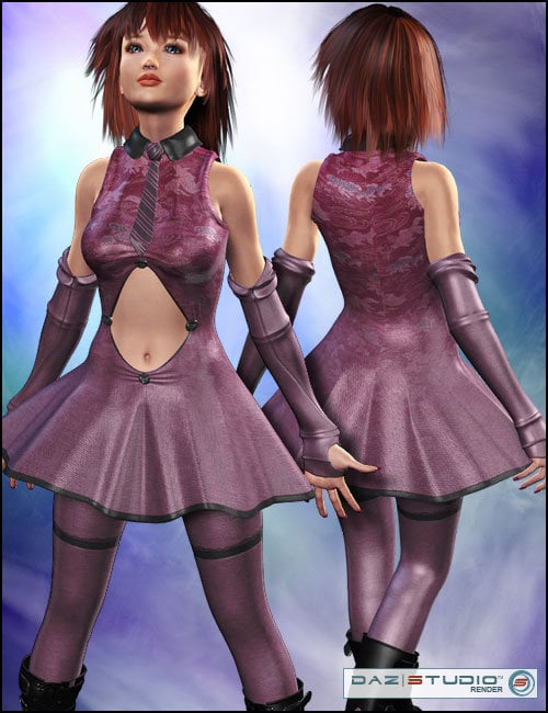 Reiko Dress Reiko Dress by: Barbara Brundonoutoftouch, 3D Models by Daz 3D