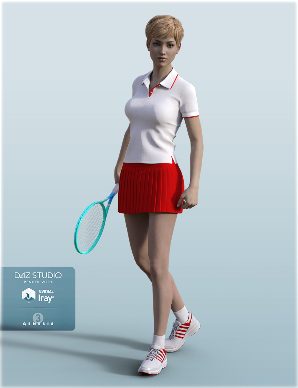 H&C Tennis Wear Set for Genesis 3 Female(s) H&C Tennis Wear Set for Genesis 3 Female(s) by: IH Kang, 3D Models by Daz 3D