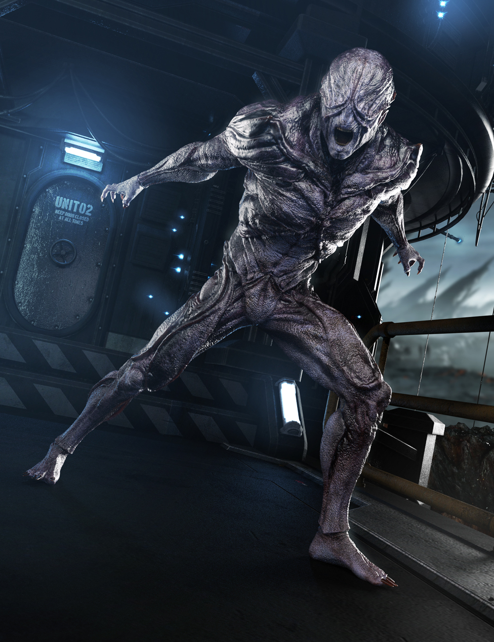 The Disruptor Alien HD for Genesis 3 Male by: Josh Crockett, 3D Models by Daz 3D