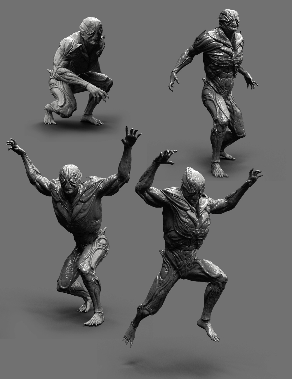 Poses for Disruptor Alien HD by: Josh Crockett, 3D Models by Daz 3D