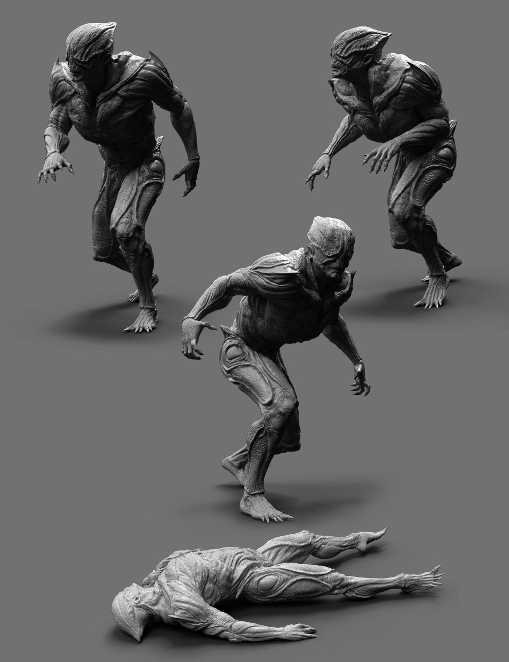 Poses for Disruptor Alien HD by: Josh Crockett, 3D Models by Daz 3D