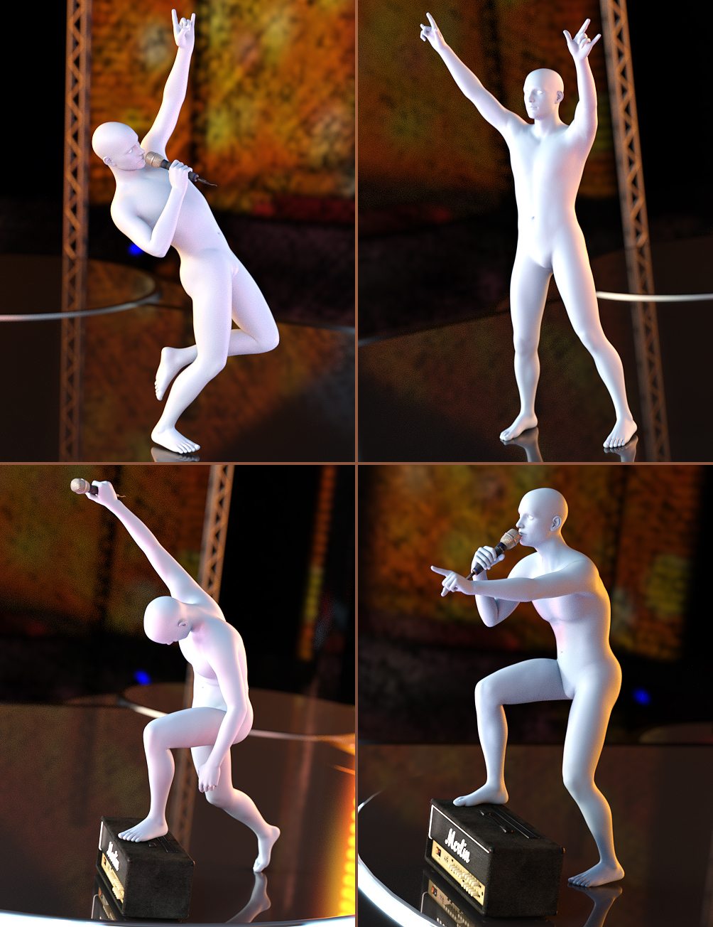Rock Star Poses for Genesis 3 Males by: FeralFey, 3D Models by Daz 3D