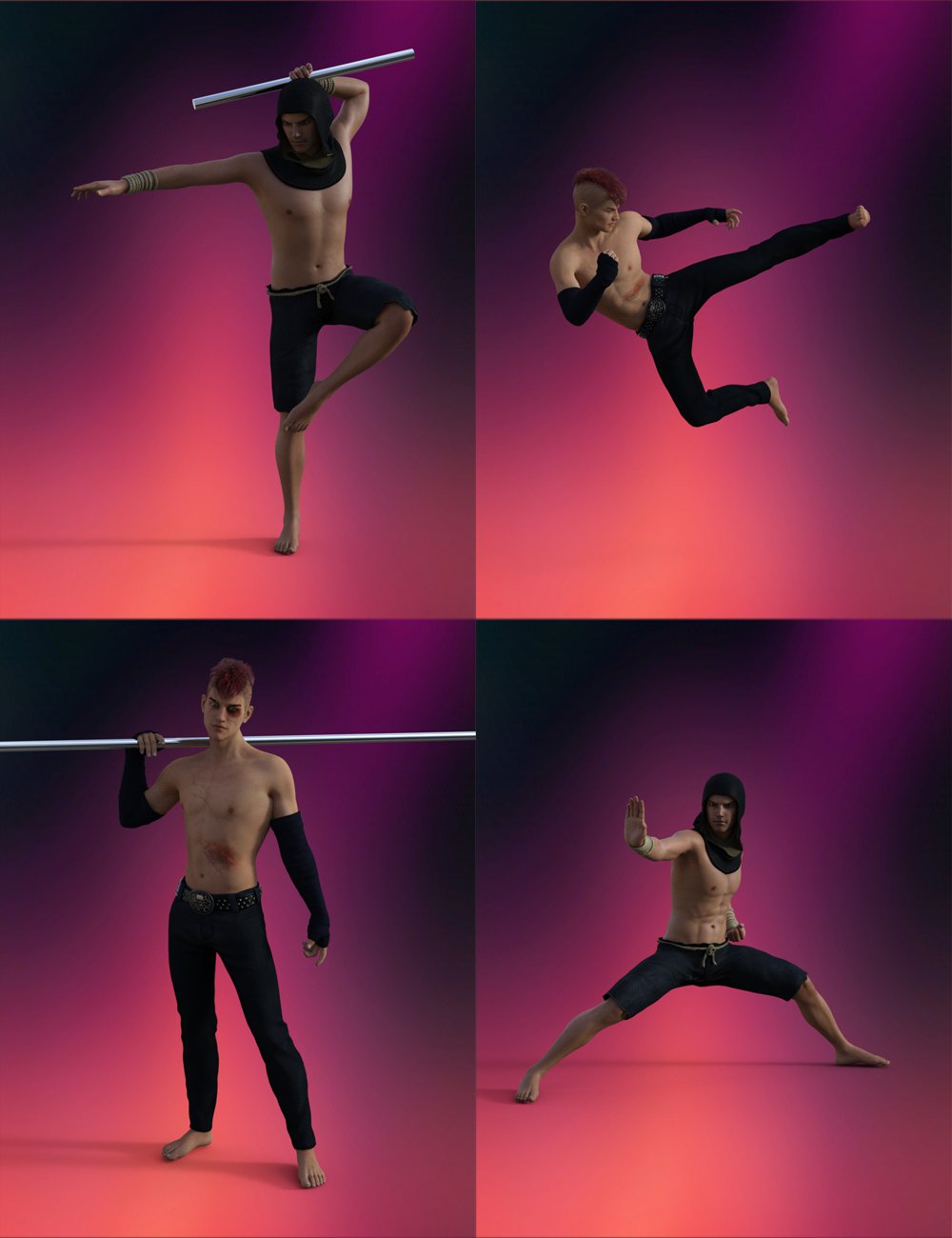 First Warrior Poses for Genesis 3 Male(s) First Warrior Poses for Genesis 3 Male(s) by: Muscleman, 3D Models by Daz 3D