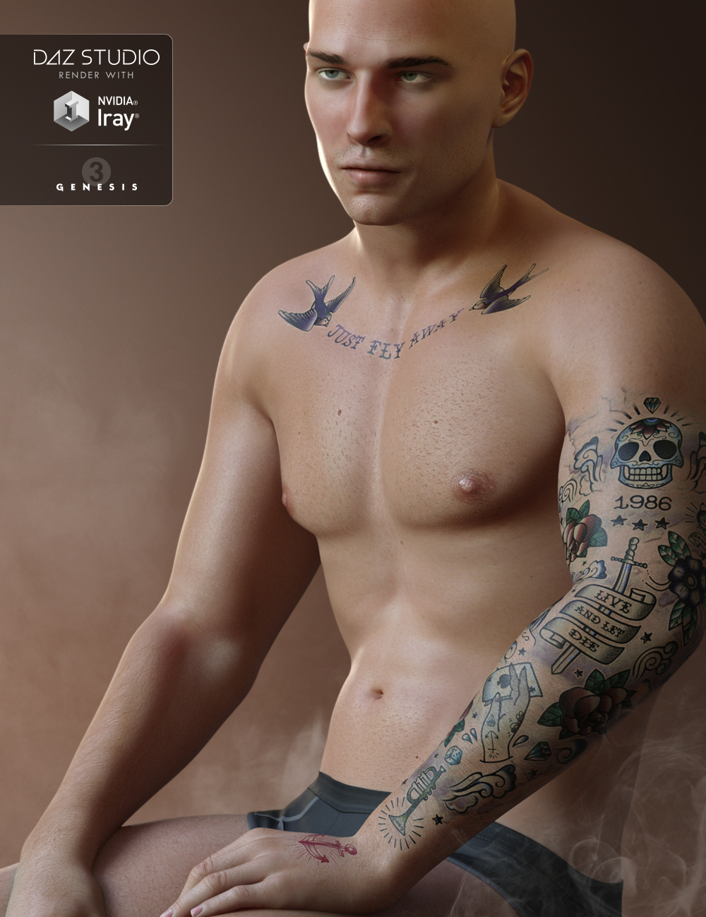 Nino for Genesis 3 Male by: Faber Inc, 3D Models by Daz 3D