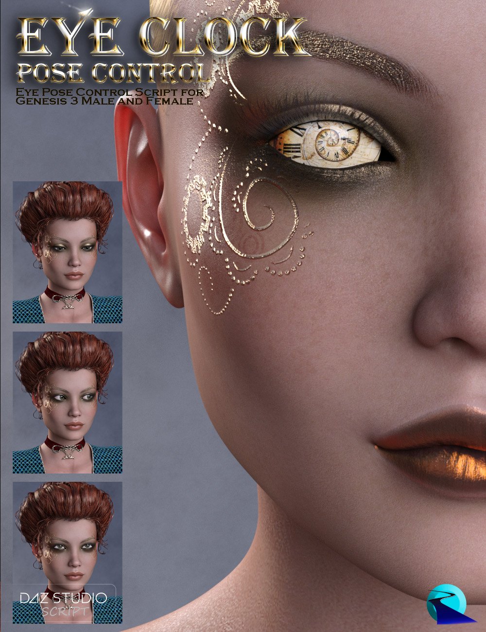 Eye Clock Pose Control for Genesis 3 and 8 Male(s) and Female(s) by: RiverSoft Art, 3D Models by Daz 3D