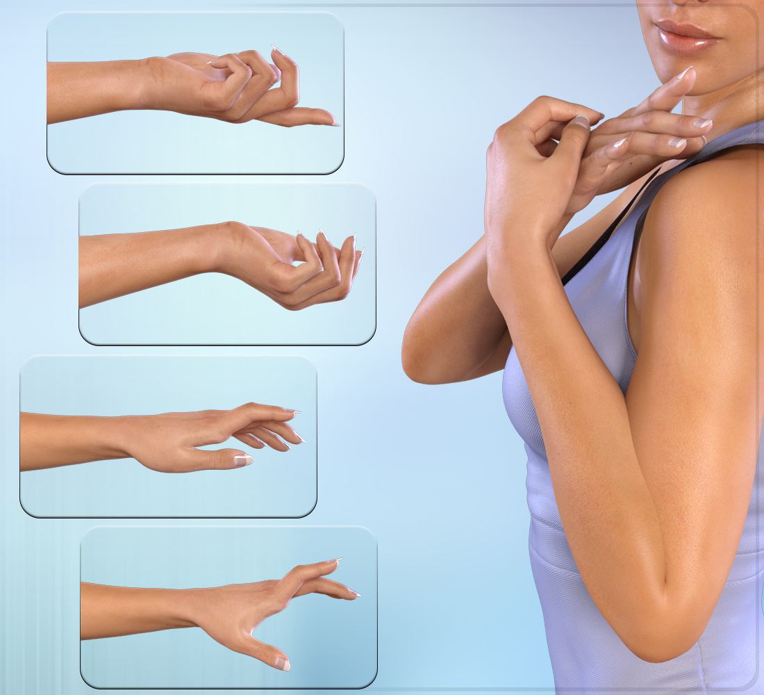 Z Gorgeous Hands - Hand Poses for Genesis 8 Female by: Zeddicuss, 3D Models by Daz 3D