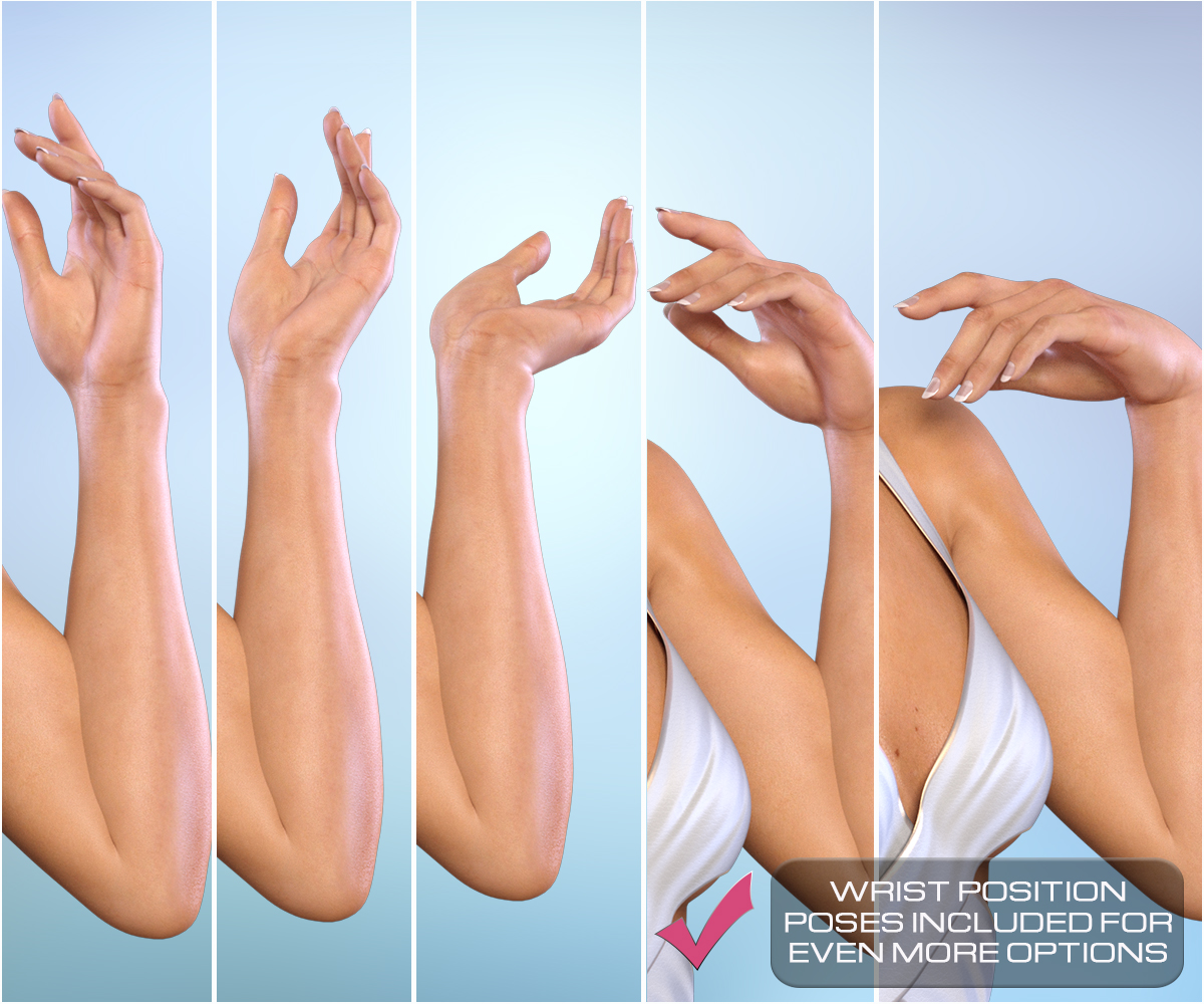 Z Gorgeous Hands - Hand Poses for Genesis 8 Female by: Zeddicuss, 3D Models by Daz 3D
