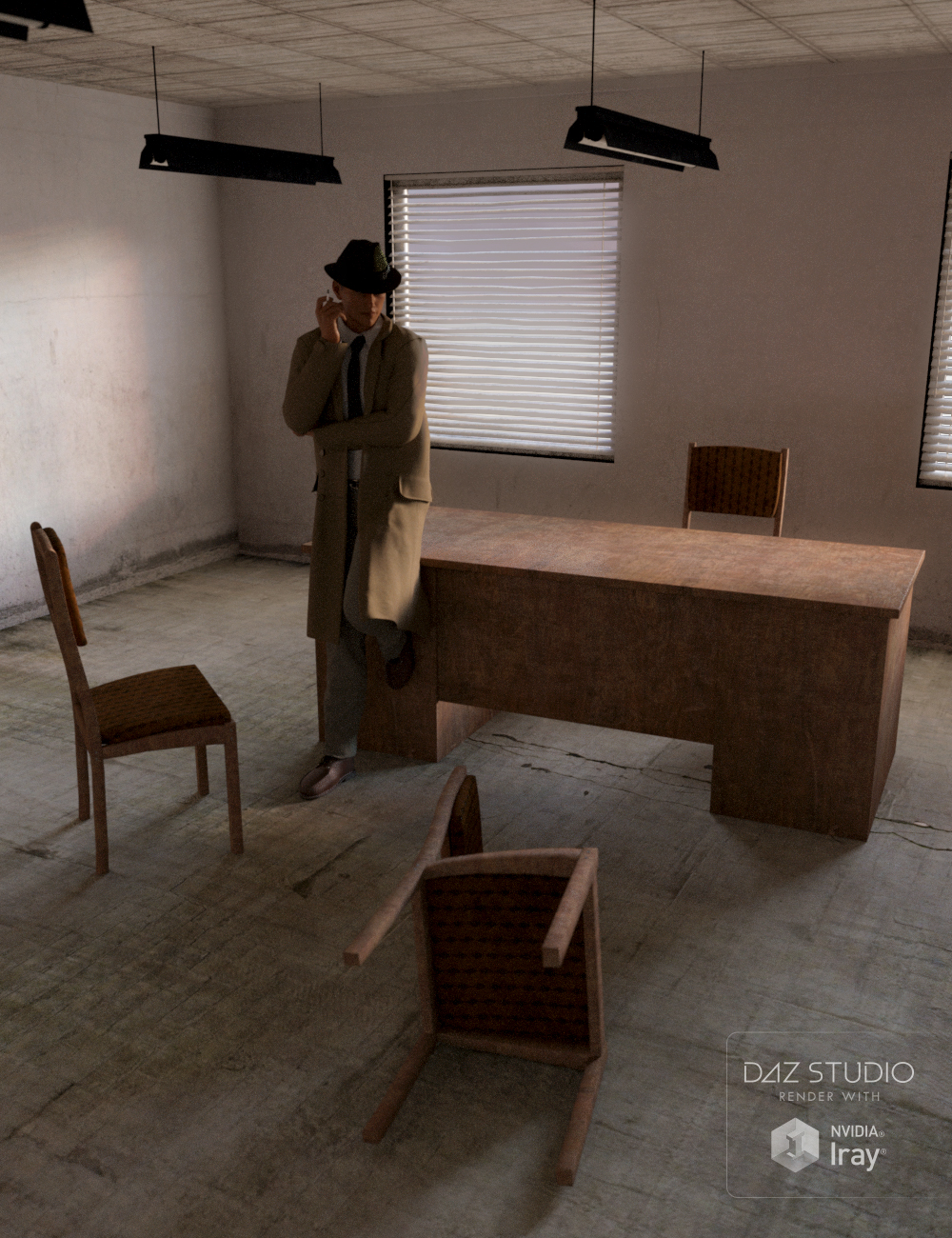 Old Industrial Office Room by: , 3D Models by Daz 3D