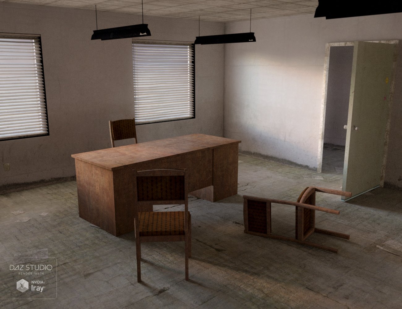 Old Industrial Office Room Old Industrial Office Room by: , 3D Models by Daz 3D