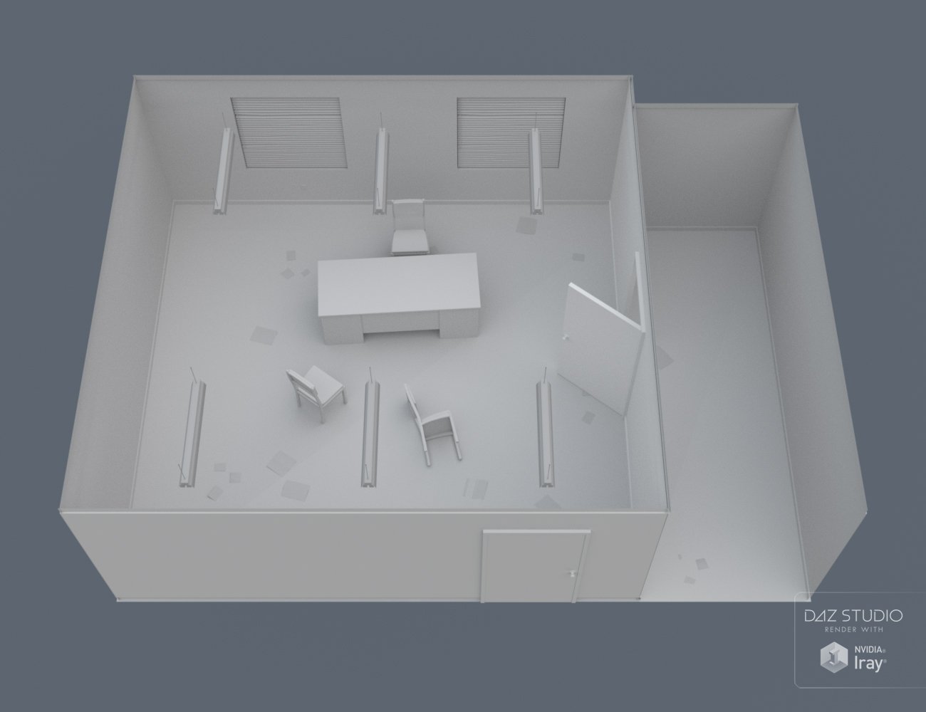 Old Industrial Office Room Old Industrial Office Room by: , 3D Models by Daz 3D