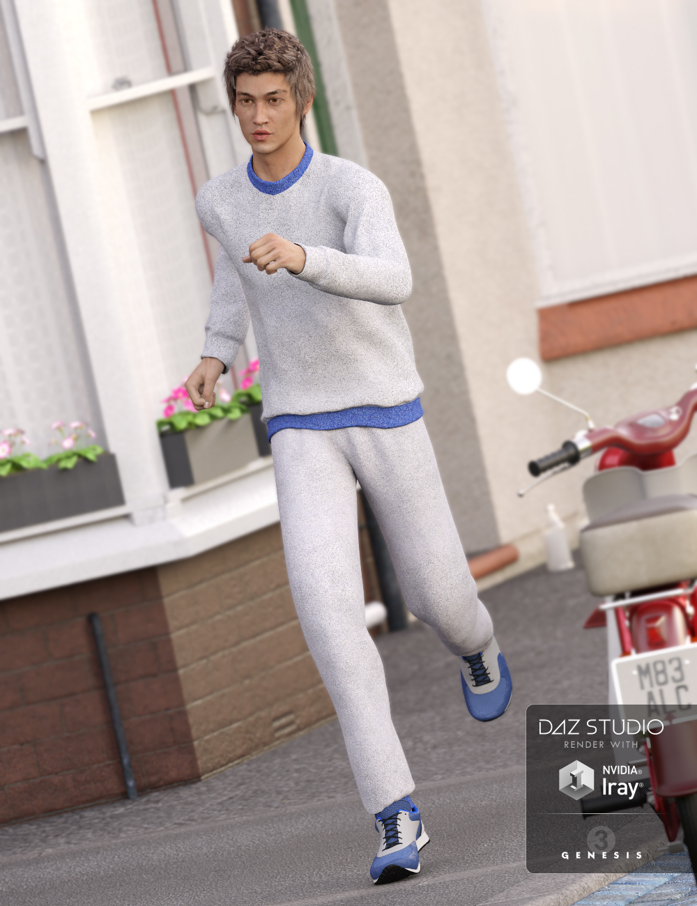 Sweatsuit for Genesis 3 Males by: Aave NainenJGreenlees, 3D Models by Daz 3D