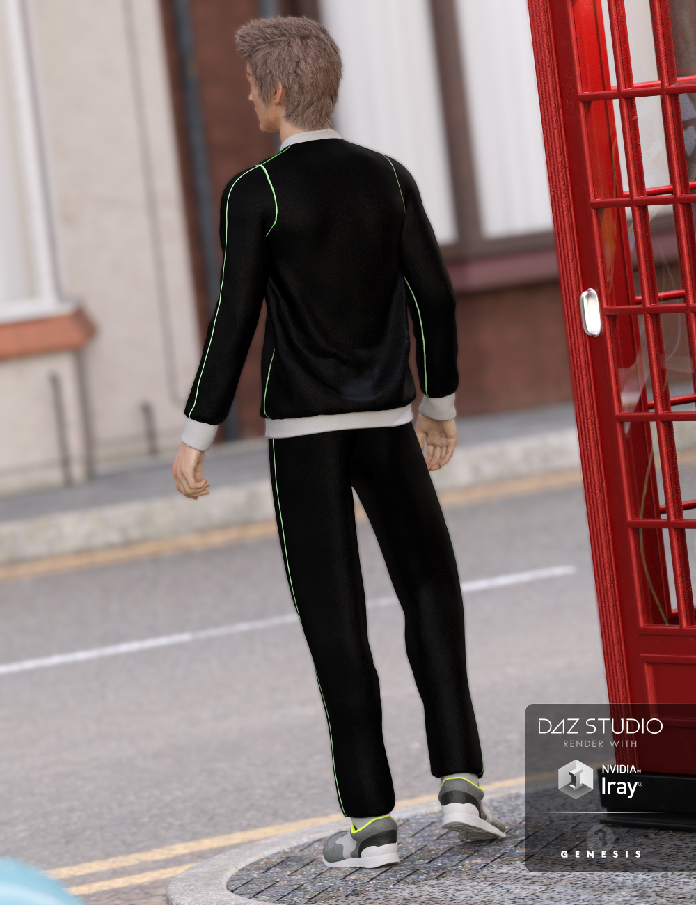 Sweatsuit for Genesis 3 Males by: Aave NainenJGreenlees, 3D Models by Daz 3D