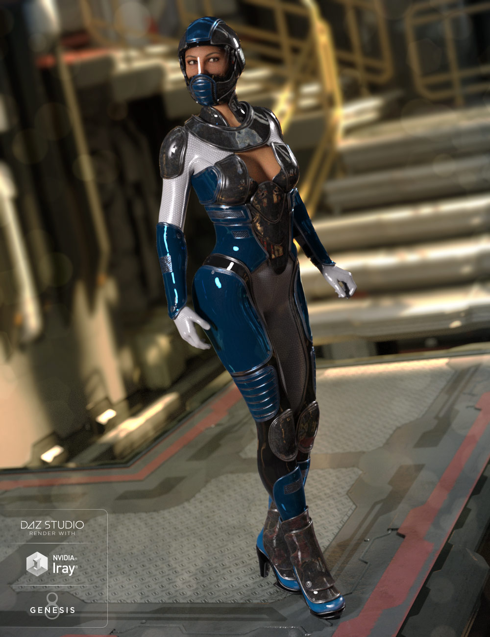 Andromeda Sci-Fi Outfit Textures by: Demian, 3D Models by Daz 3D