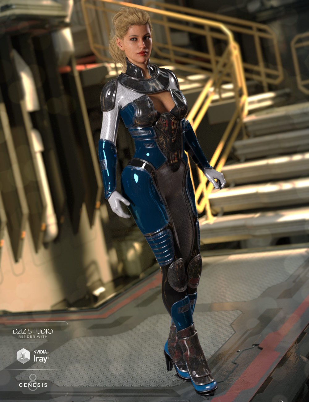 Andromeda Sci-Fi Outfit Textures by: Demian, 3D Models by Daz 3D