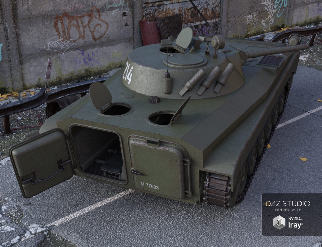 Light Battle Tank by: ile-avalon, 3D Models by Daz 3D