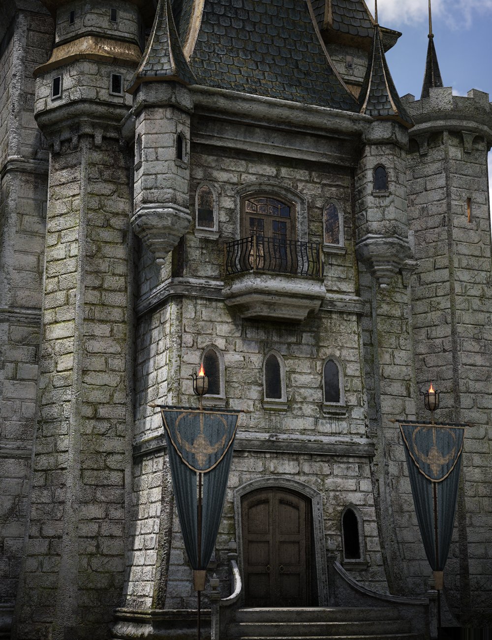 Fantasy Castle Keep 2 for Iray by: LaurieS, 3D Models by Daz 3D