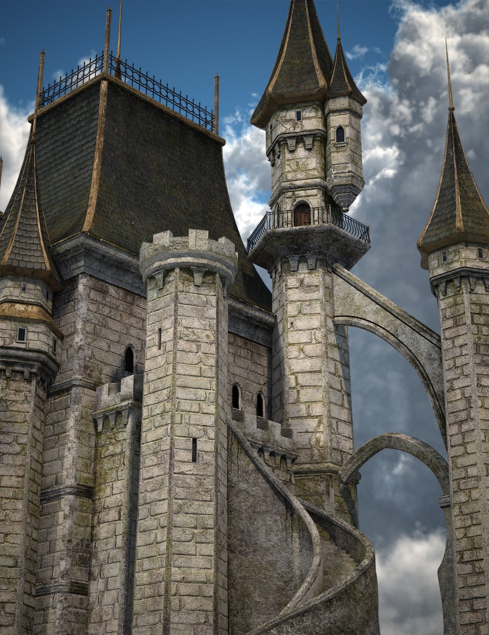 Fantasy Castle Keep 2 for Iray by: LaurieS, 3D Models by Daz 3D