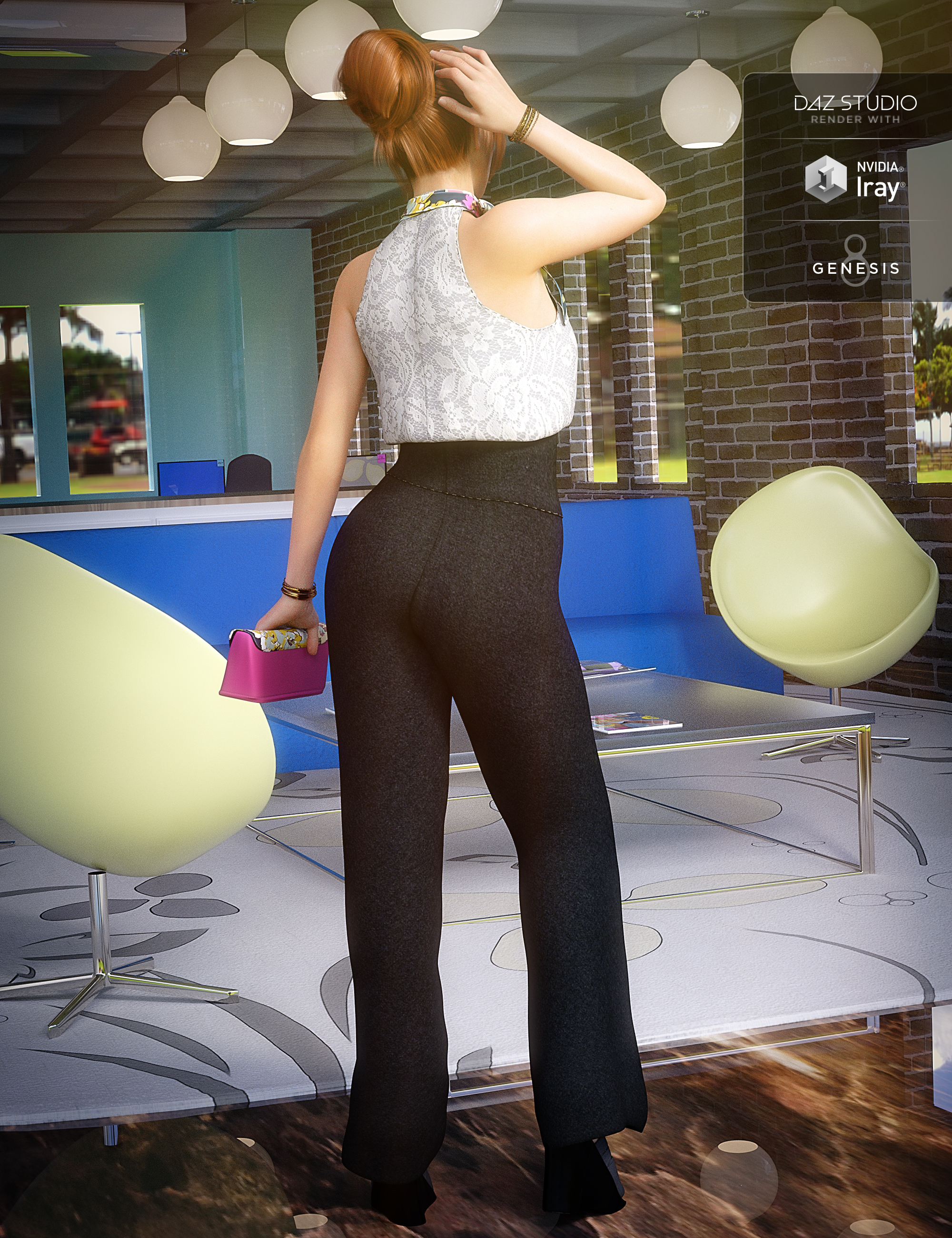 Classic Office Style Outfit for Genesis 8 Female(s) by: Anna BenjaminBarbara Brundon, 3D Models by Daz 3D