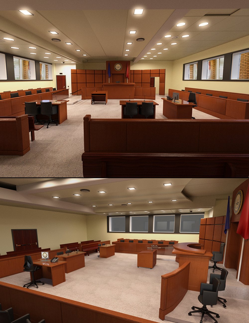 The Courtroom by: Tesla3dCorp, 3D Models by Daz 3D