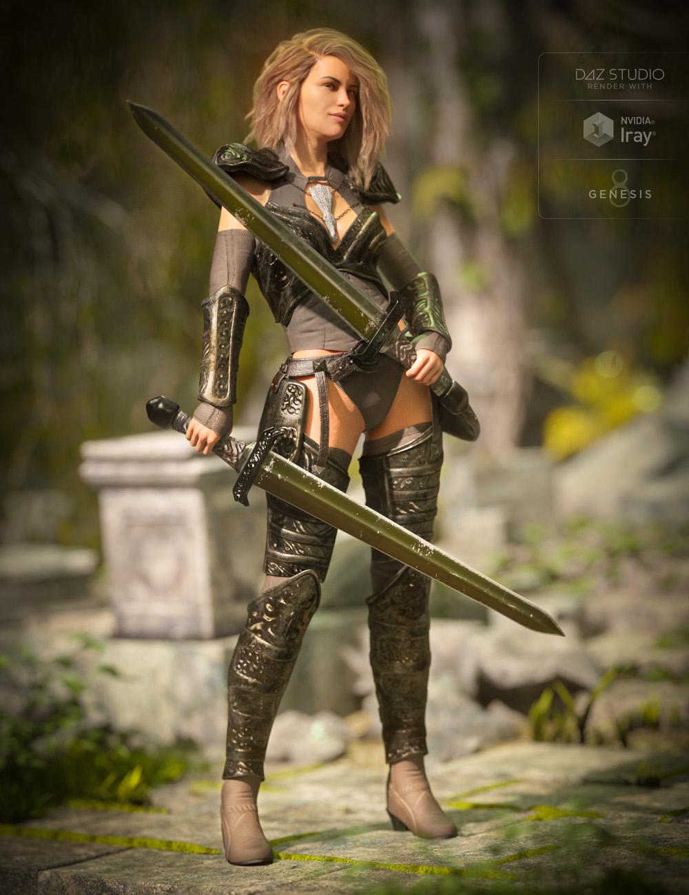 Throne Defender Armor for Genesis 8 Female(s)