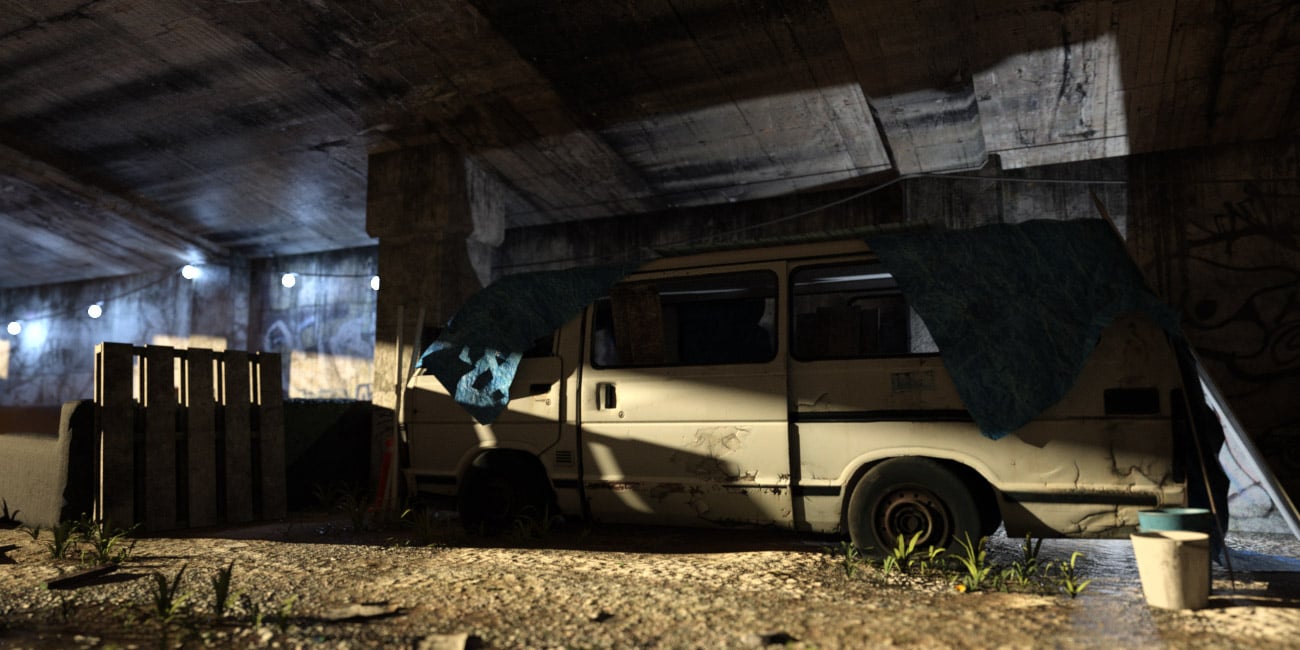 Under The Overpass Iray Lights by: Dreamlight, 3D Models by Daz 3D