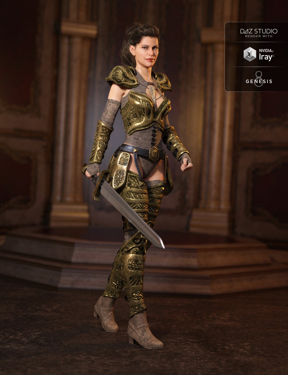 Throne Defender Armor Textures by: Mely3D, 3D Models by Daz 3D
