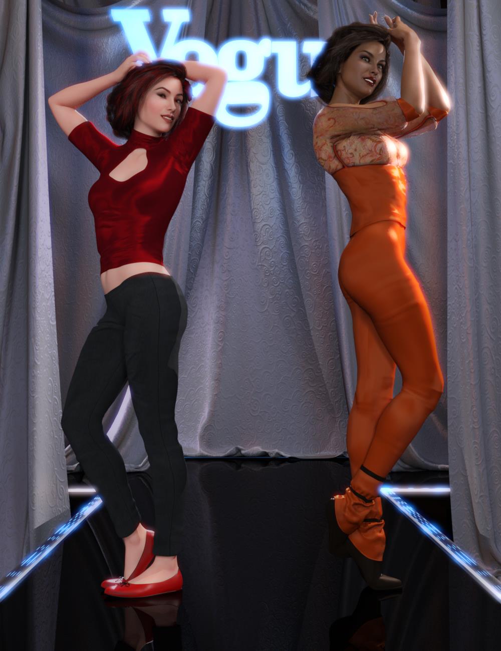 Vogue Poses for Genesis 8 Female & Victoria 8 by: Elliandra, 3D Models by Daz 3D