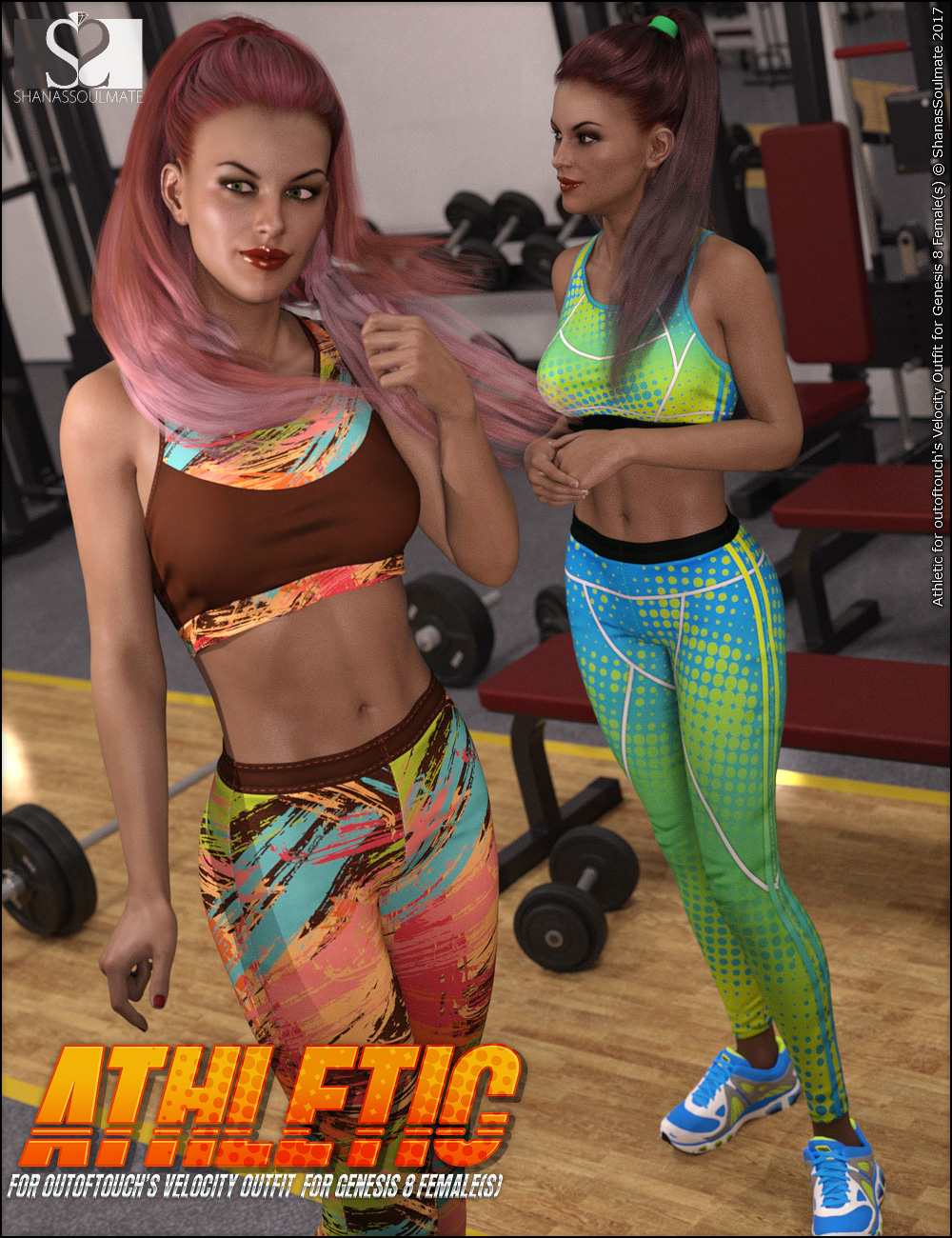 Velocity Outfit Athletic Textures by: ShanasSoulmate, 3D Models by Daz 3D
