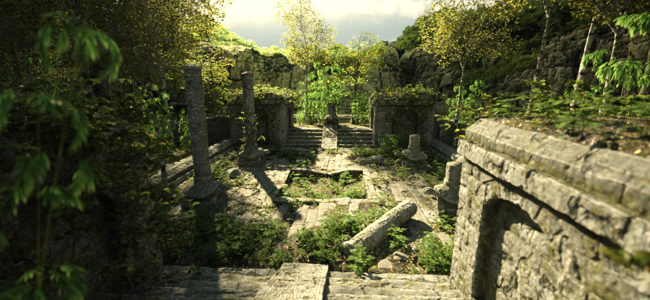 Abandoned Temple Iray Lights by: Dreamlight, 3D Models by Daz 3D