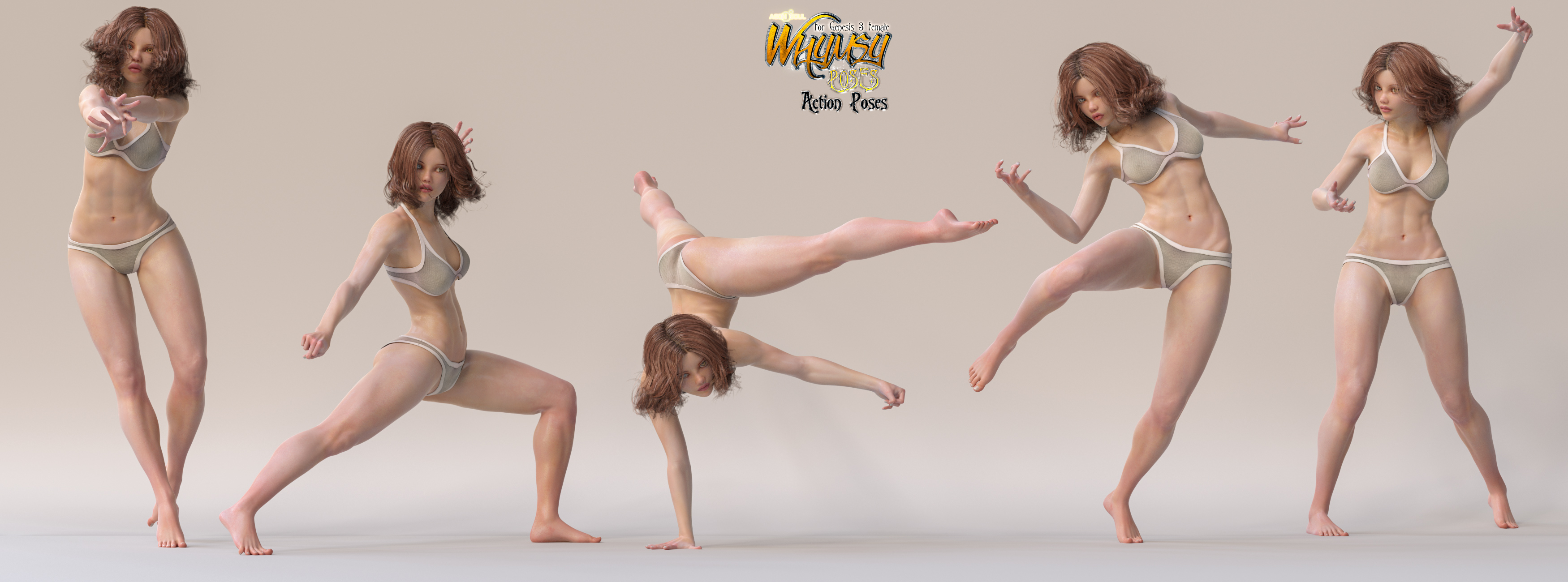 Whymsy Poses for Genesis 3 Female by: Aeon Soul, 3D Models by Daz 3D
