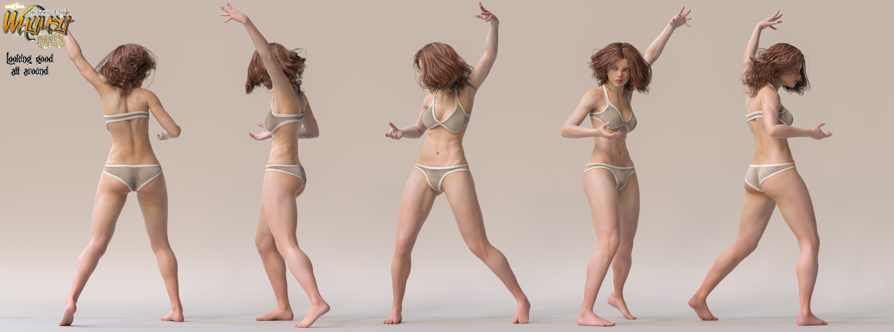Whymsy Poses for Genesis 3 Female by: Aeon Soul, 3D Models by Daz 3D