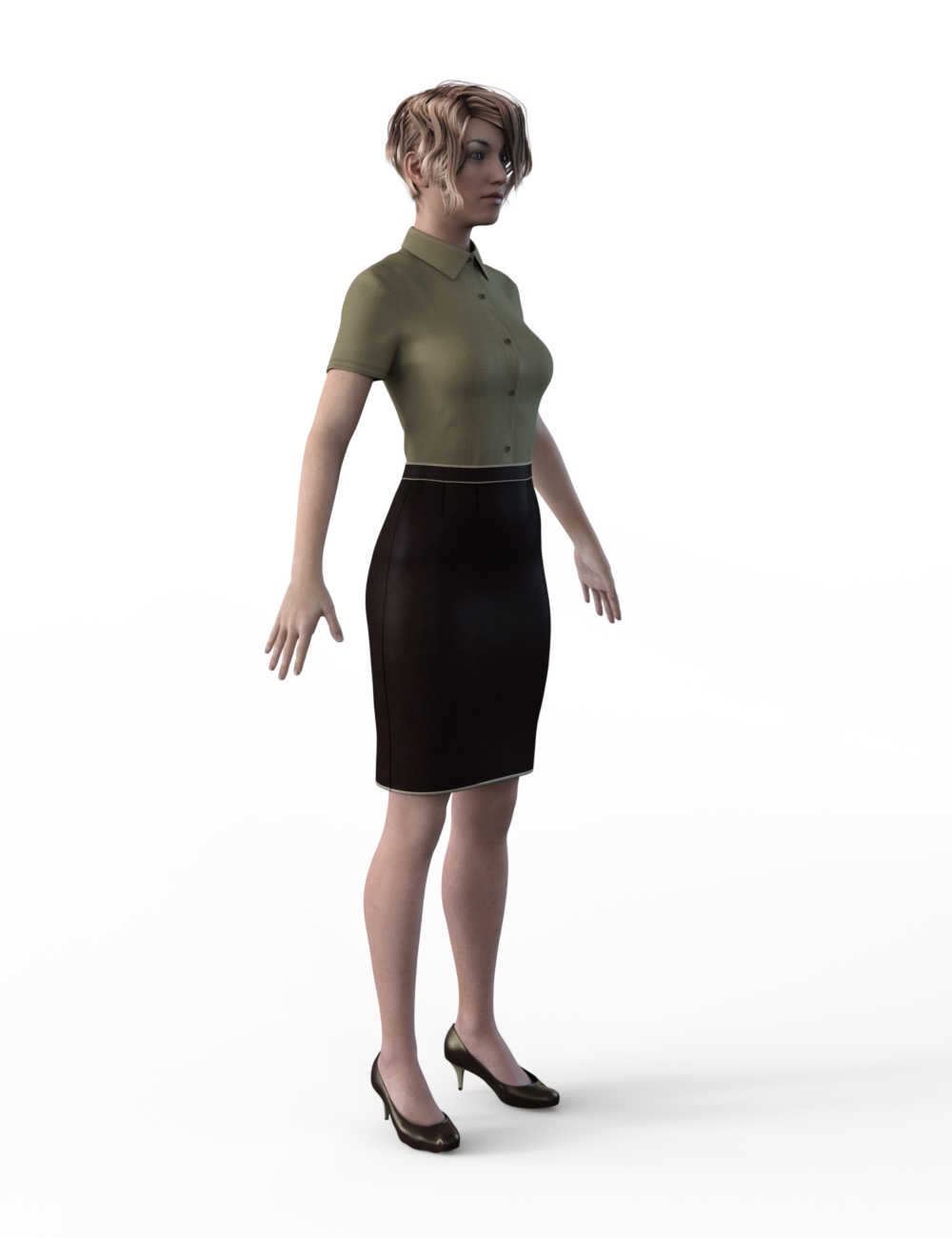 FBX- Base Female Office Wear by: Paleo, 3D Models by Daz 3D