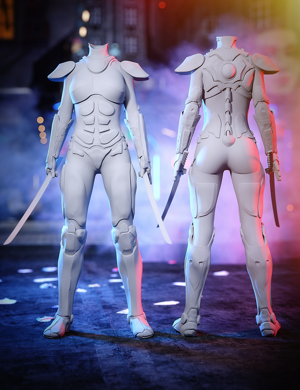 Sci-Fi Samurai for Genesis 8 Female(s) by: ZKuro, 3D Models by Daz 3D