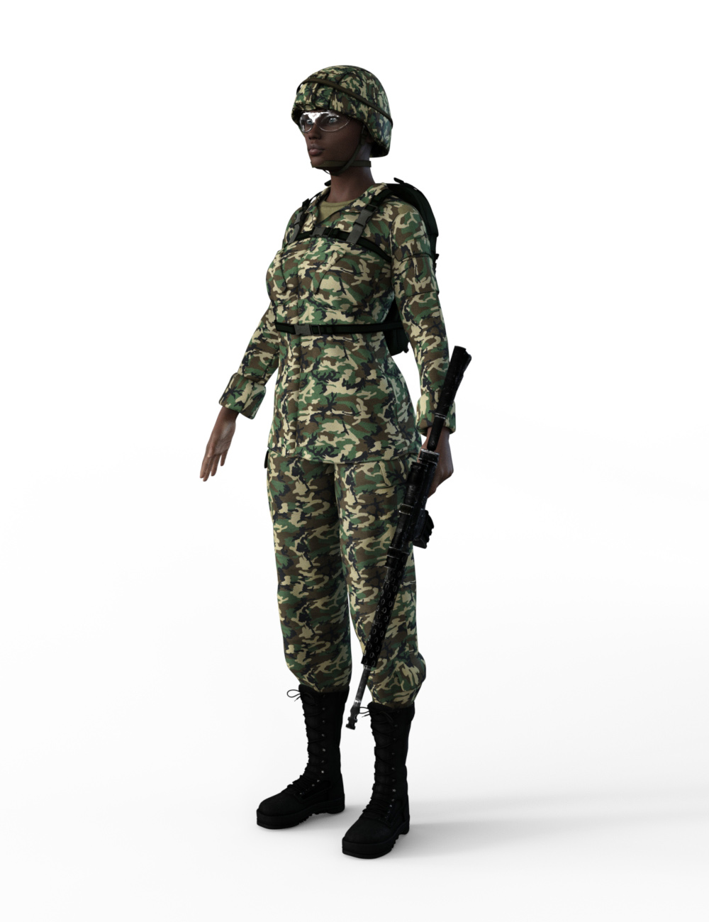 FBX- Mei Lin Army Uniform by: Paleo, 3D Models by Daz 3D