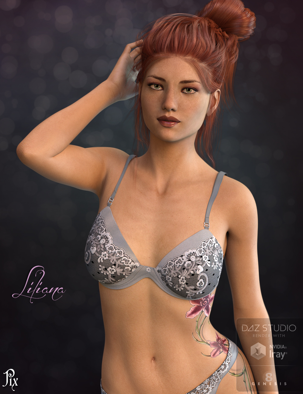 Pix Liliana for Genesis 8 Female by: Pixeluna, 3D Models by Daz 3D