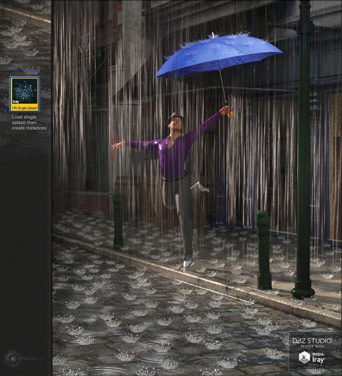 Heavy Rain for 3Delight and Iray by: Marshian, 3D Models by Daz 3D