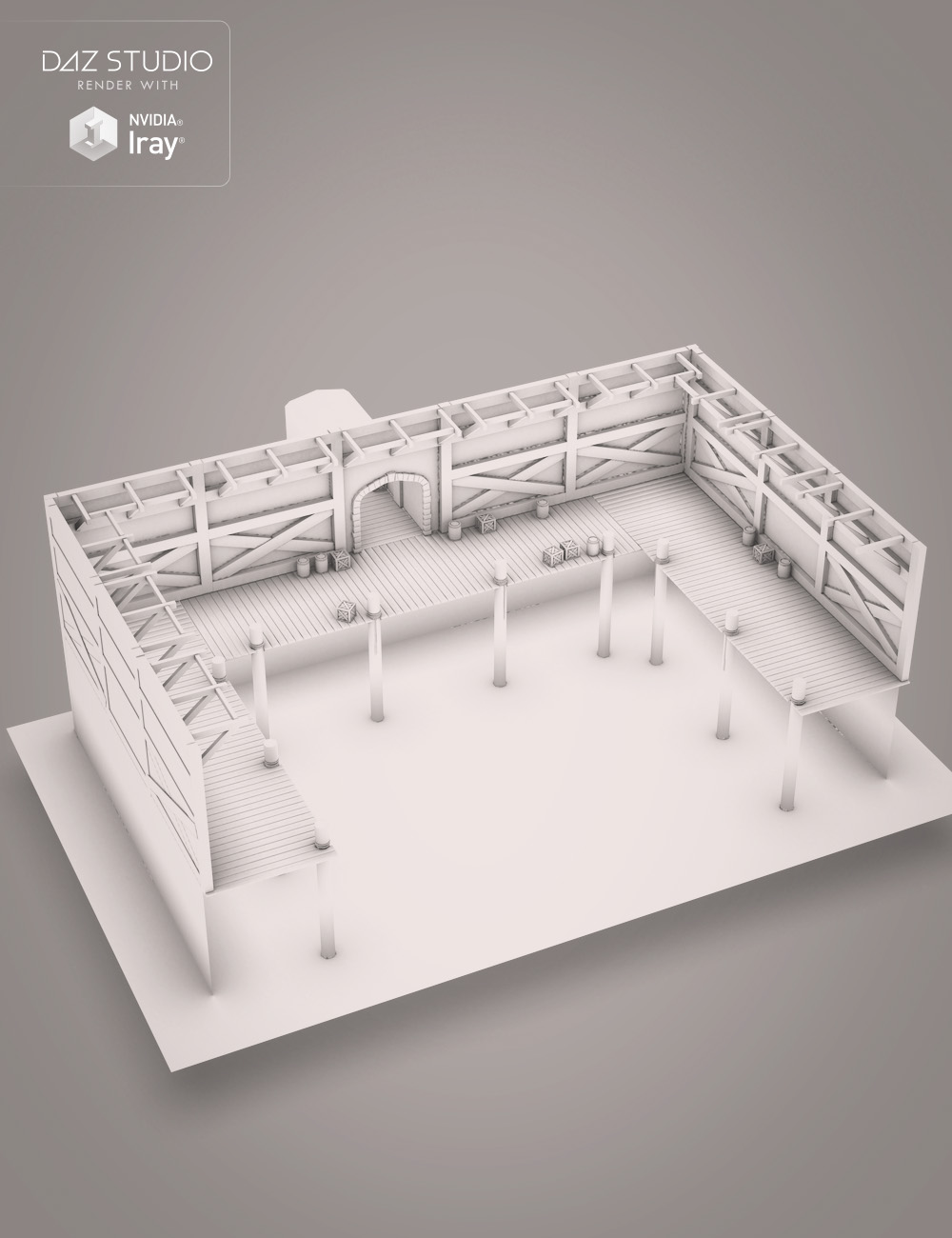 Fantasy Loading Dock by: , 3D Models by Daz 3D