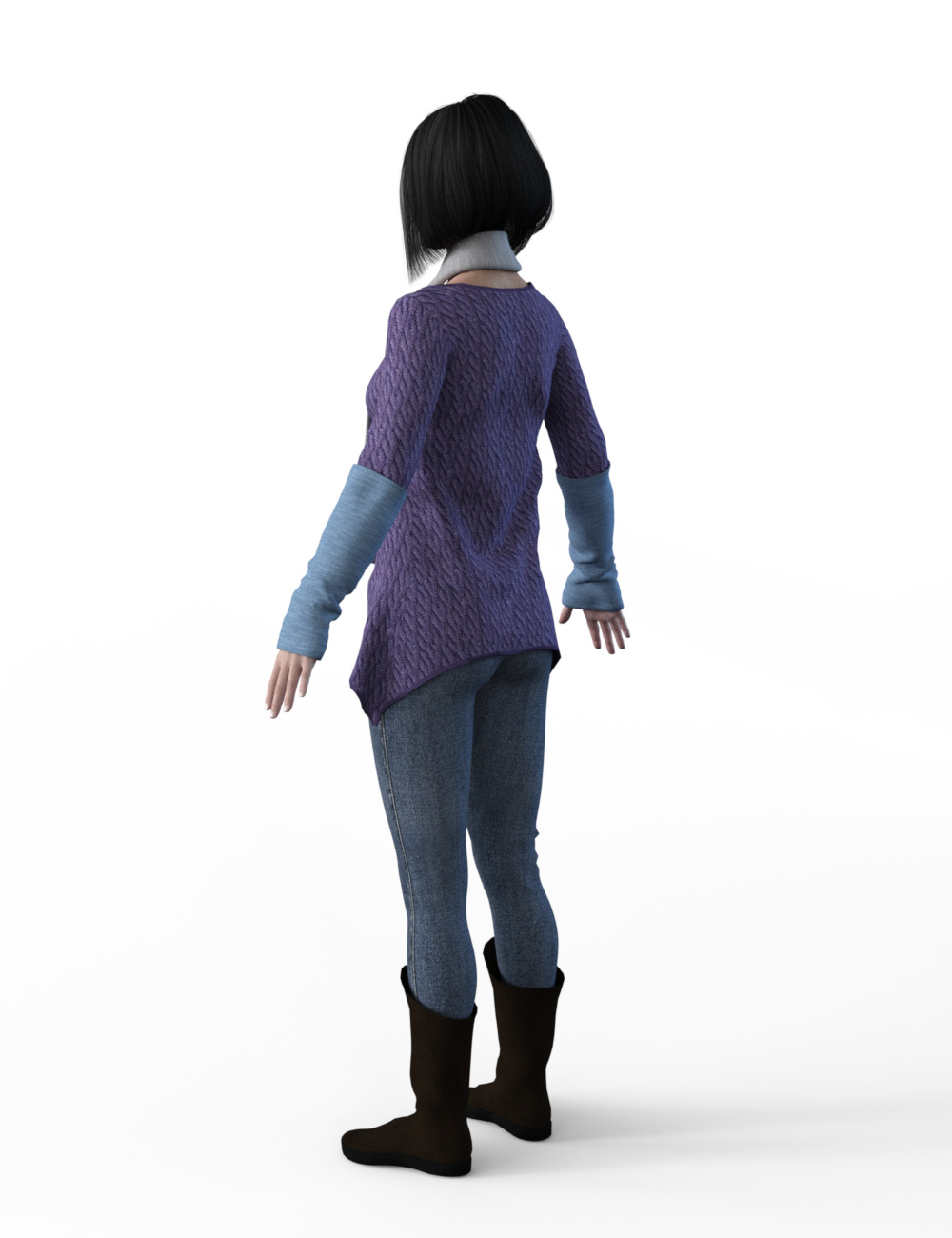 FBX- Mei Lin Frosty Winter Outfit by: Paleo, 3D Models by Daz 3D