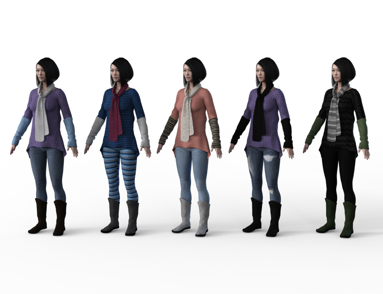 FBX- Mei Lin Frosty Winter Outfit FBX- Mei Lin Frosty Winter Outfit by: Paleo, 3D Models by Daz 3D