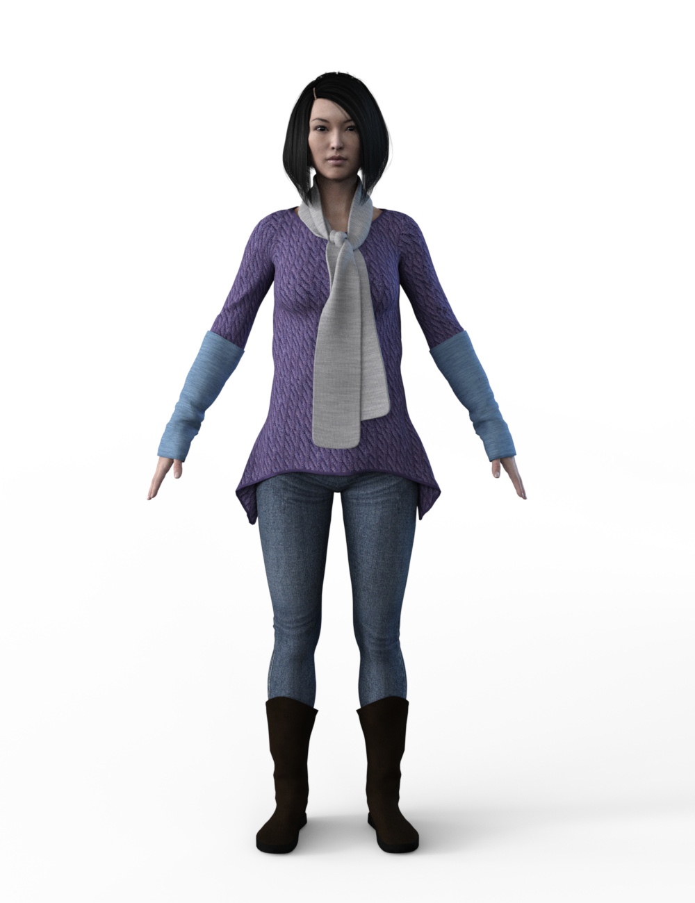 FBX- Base Female Vigilante Outfit by: Paleo, 3D Models by Daz 3D