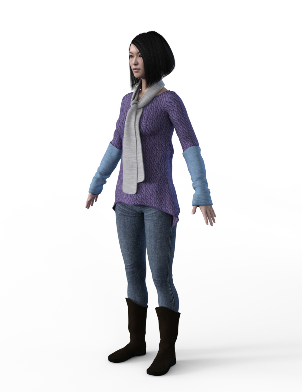 FBX- Base Female Vigilante Outfit by: Paleo, 3D Models by Daz 3D