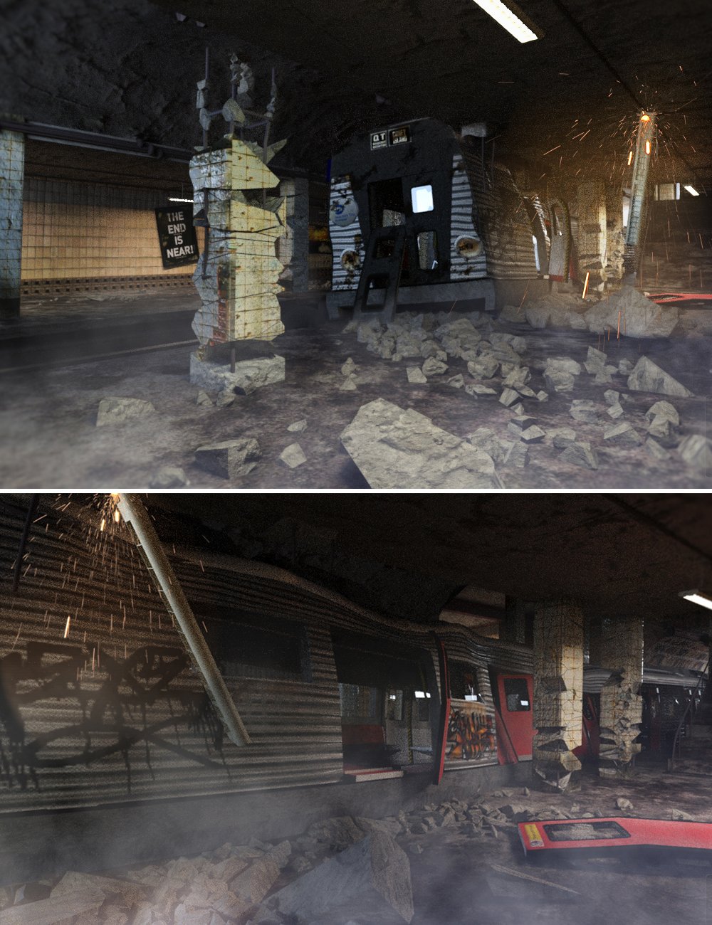 Subway Apocalypse by: PerspectX, 3D Models by Daz 3D