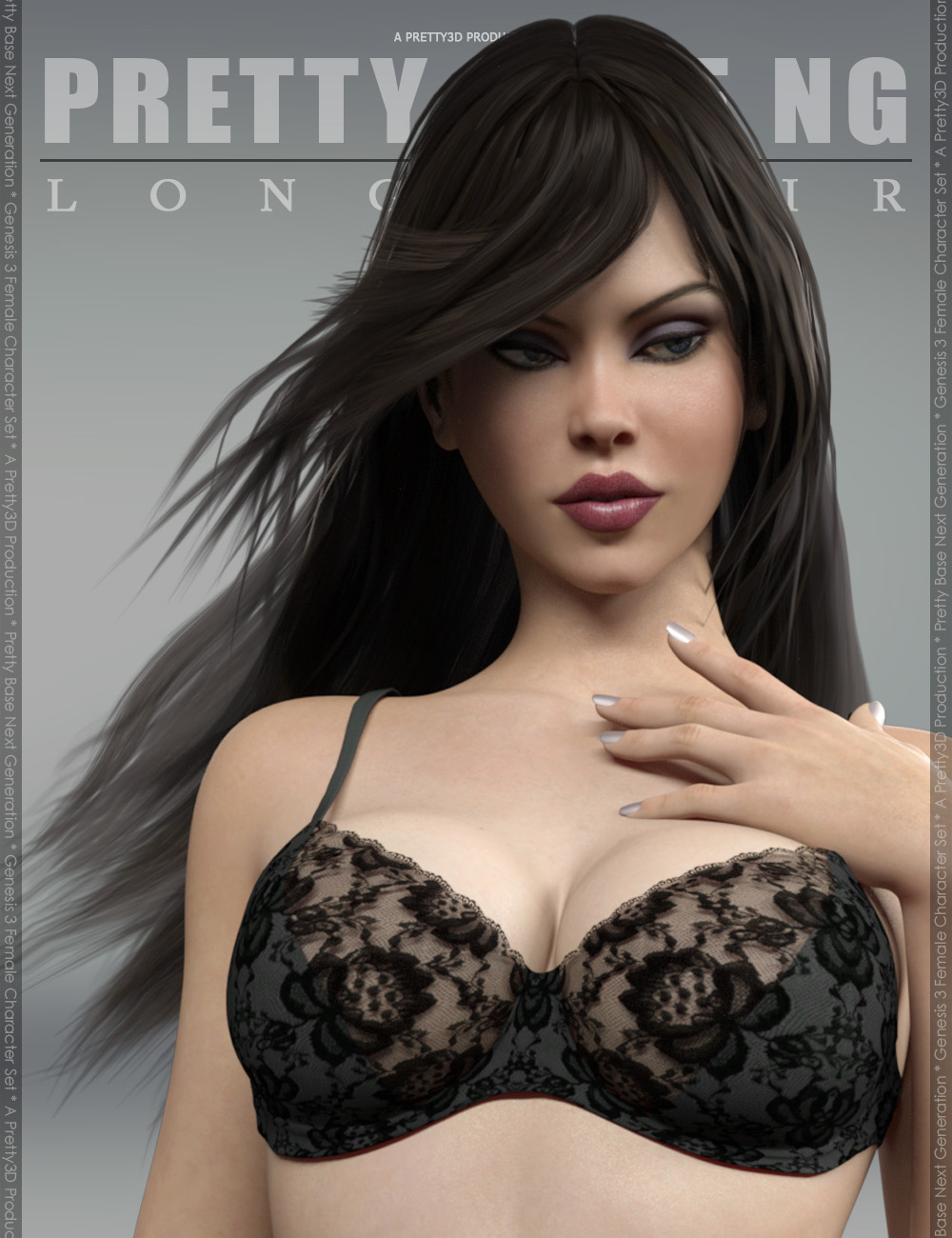 Pretty Base Ng Long Hair For Genesis 3 Female S Daz 3d