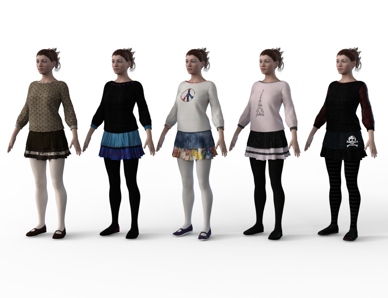FBX- Base Female Childs Play Outfit by: Paleo, 3D Models by Daz 3D