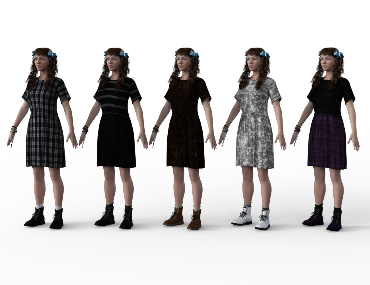 FBX- Base Female Girls Outfit by: Paleo, 3D Models by Daz 3D