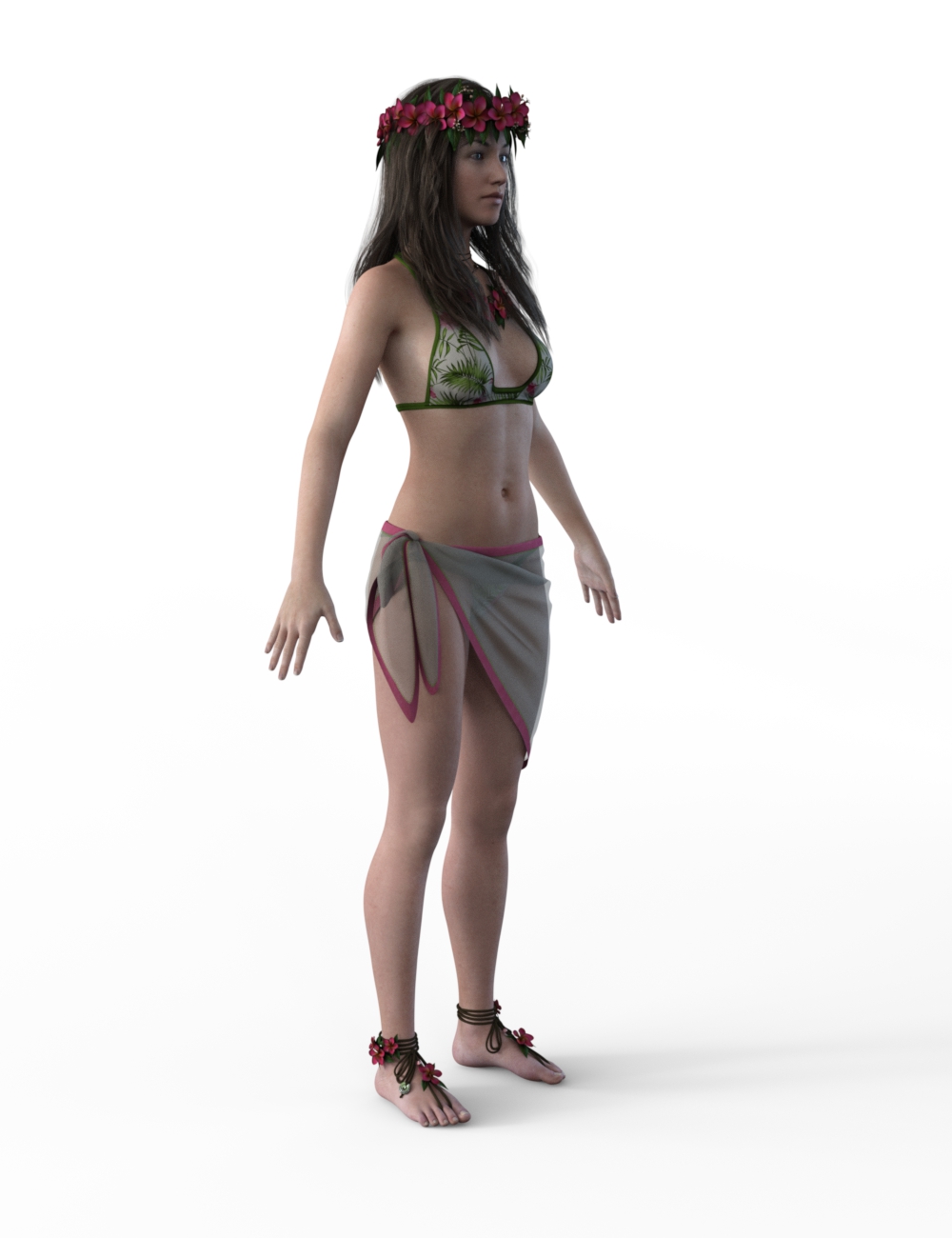 FBX- Base Female Kailani Outfit by: Paleo, 3D Models by Daz 3D
