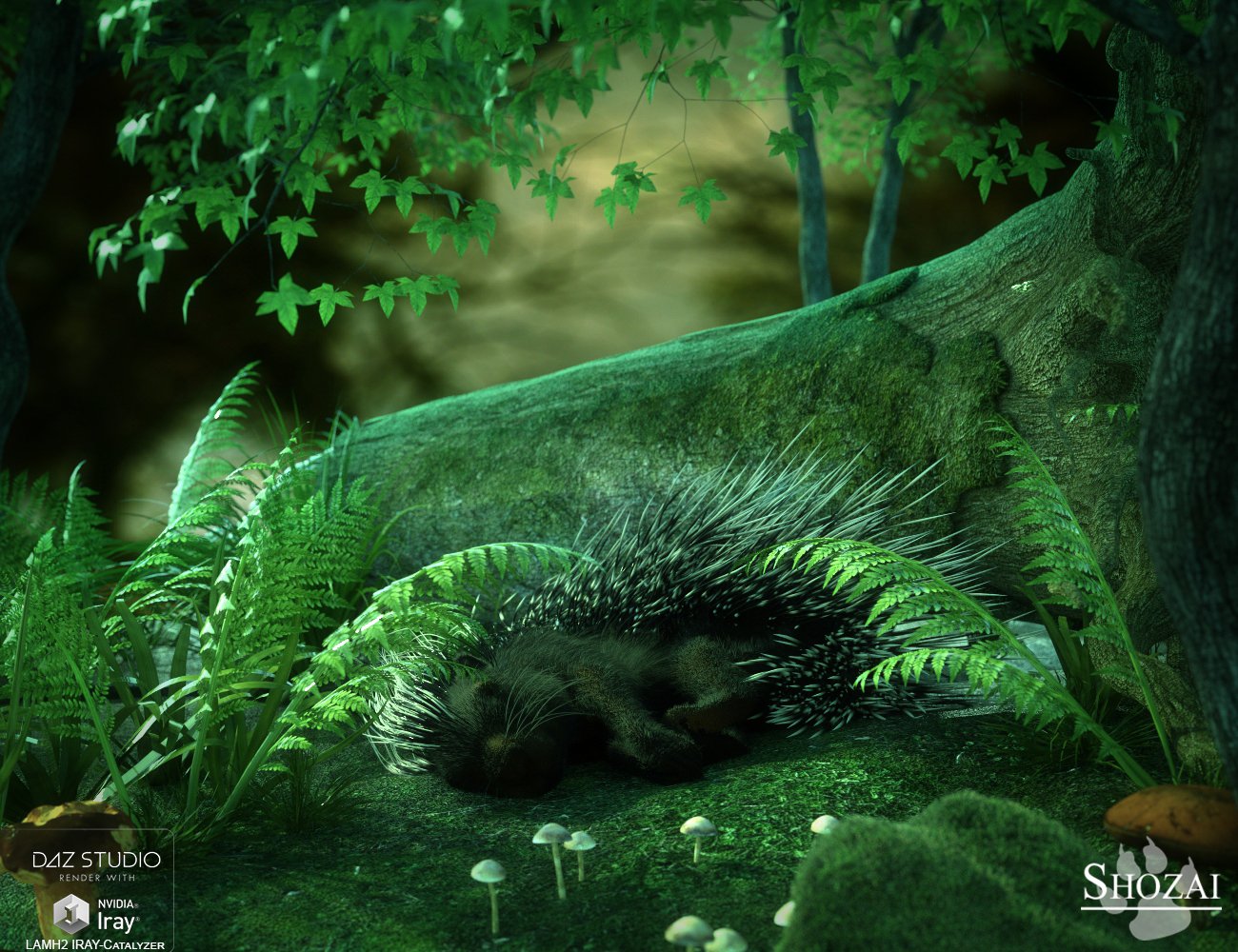 Rodents by AM: Crested Porcupine by: Alessandro_AM, 3D Models by Daz 3D